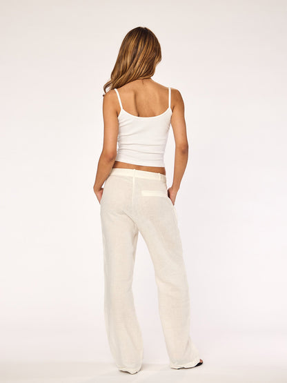 MONOGRAM - Strap Top • White Contrast