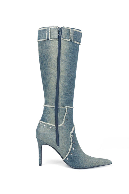 Cindy Denim Boots