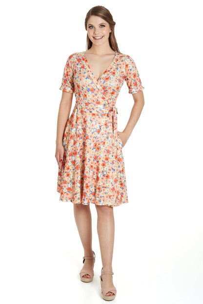 Matilda Summer Floral Wrap Dress