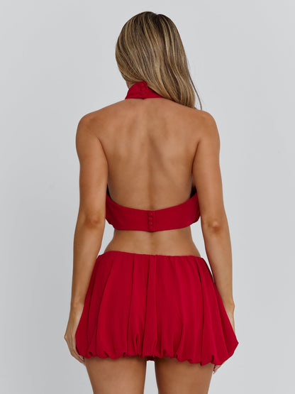 Anahi Mini Skirt Red