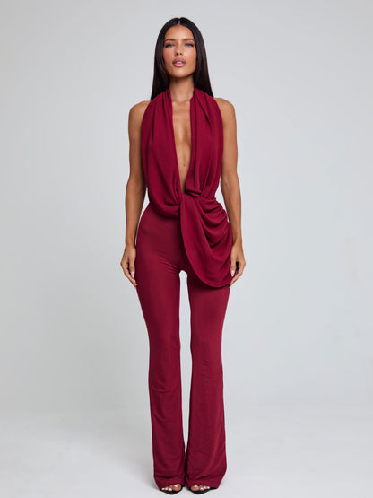 Arlen Jumpsuit Burgundy