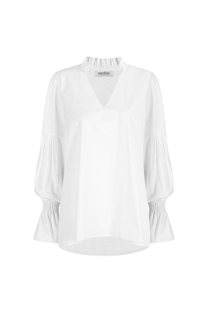 Alessandra Long Sleeve Top White