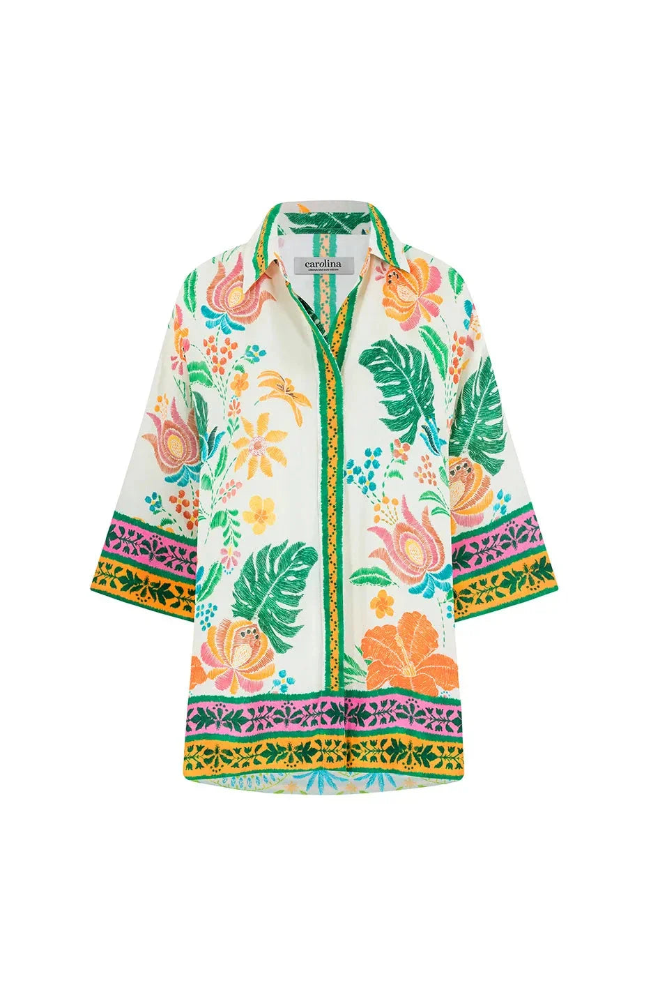 Alyce Floral Short Sleeve Collared Shirt