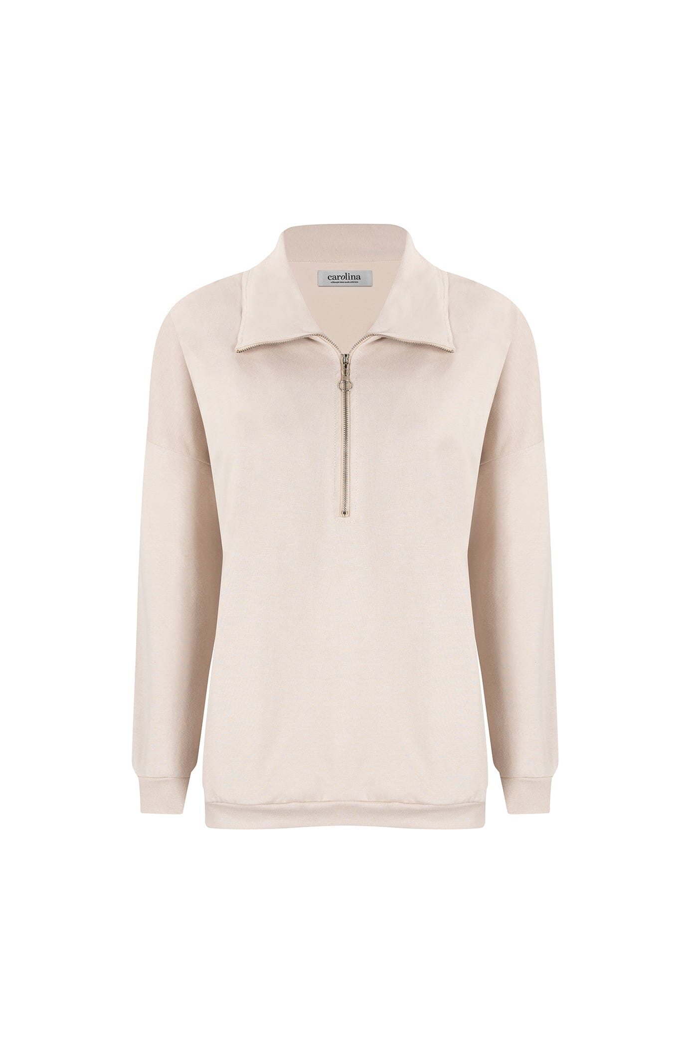 Amara Half Zip Jumper Beige