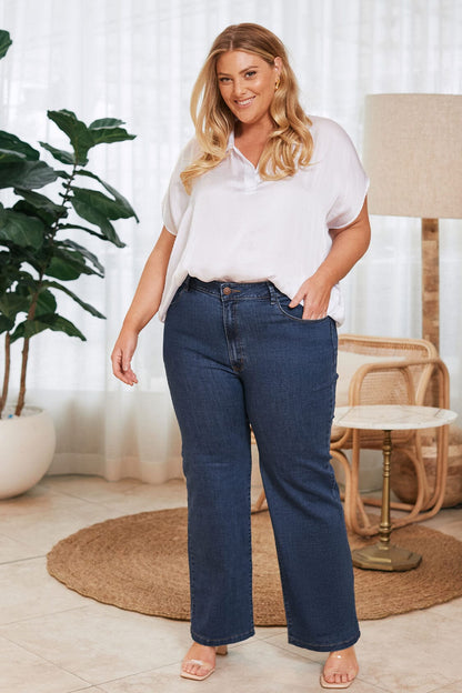 Amelia Straight Leg Jeans Classic Blue