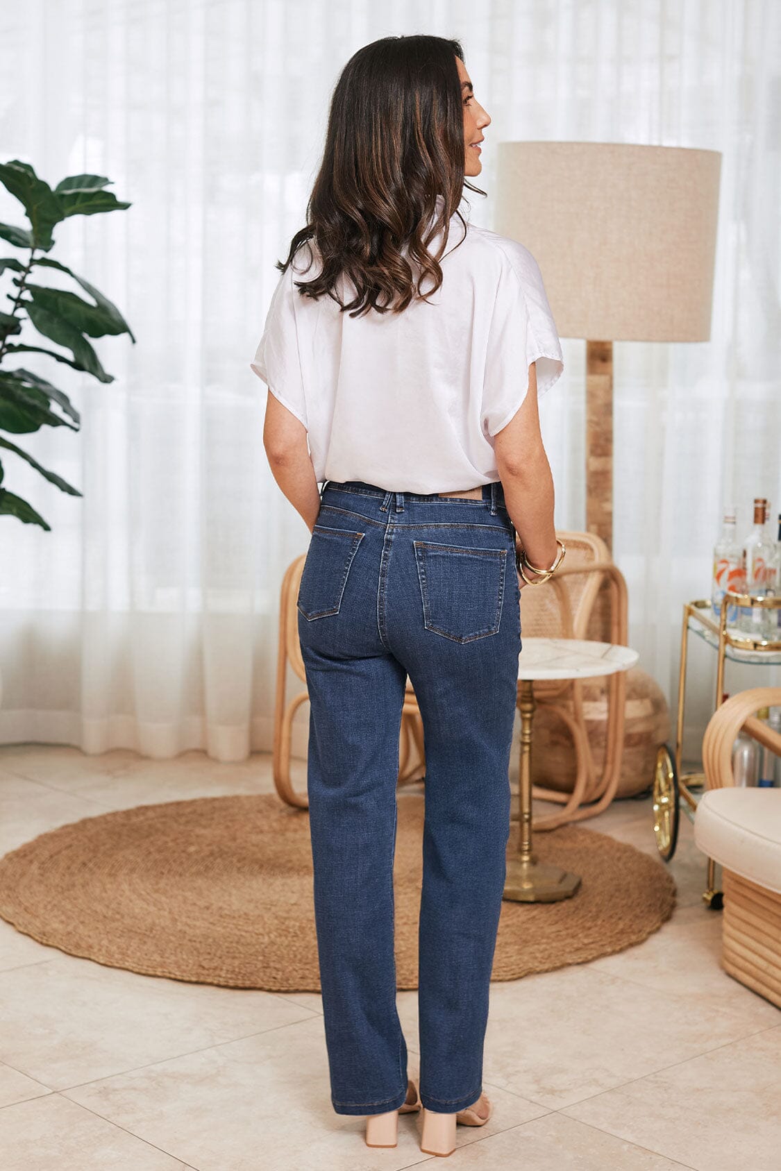Amelia Straight Leg Jeans Classic Blue