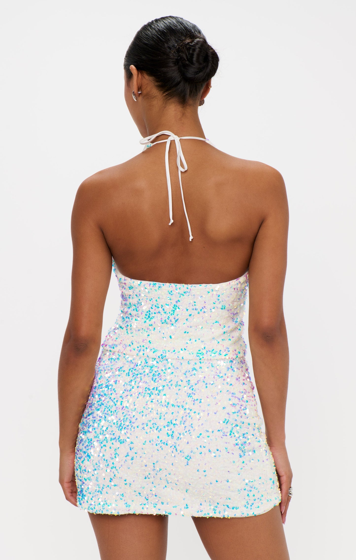 All That Top ~ White Sparkle Sequins