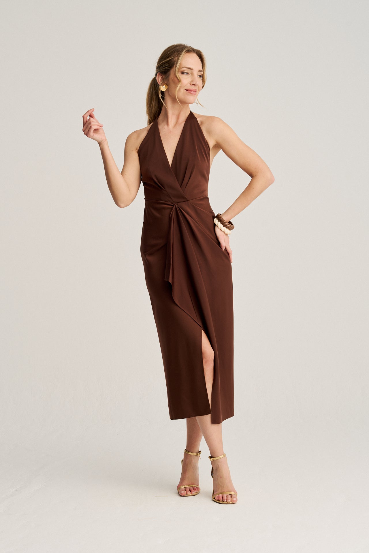 Vestido Lina Chocolate · Rêverie ·