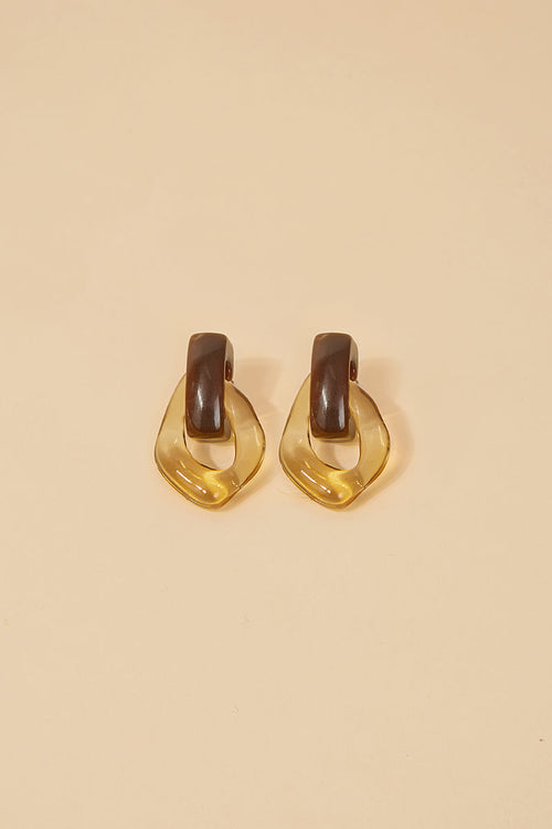 Pendientes Glossy Swan Choco · Rêverie ·