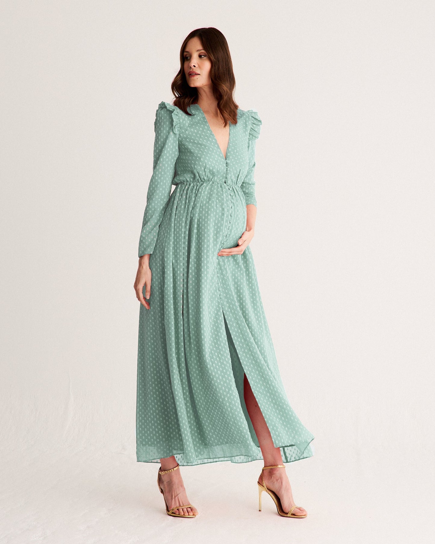 Vestido Tami Verde · Embarazada ·