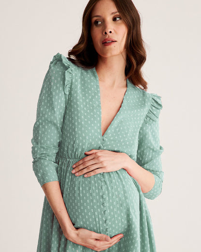 Vestido Tami Verde · Embarazada ·