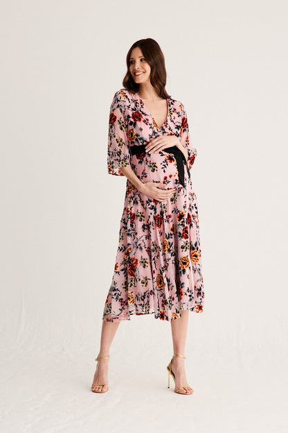 Vestido Florian Estampado Devoré · Embarazada ·