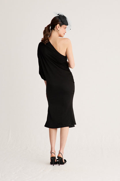 Vestido Mindy Noir Midi ·Embarazada ·