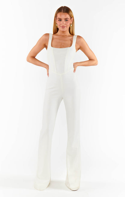 Nina Jumpsuit ~ White Stretch