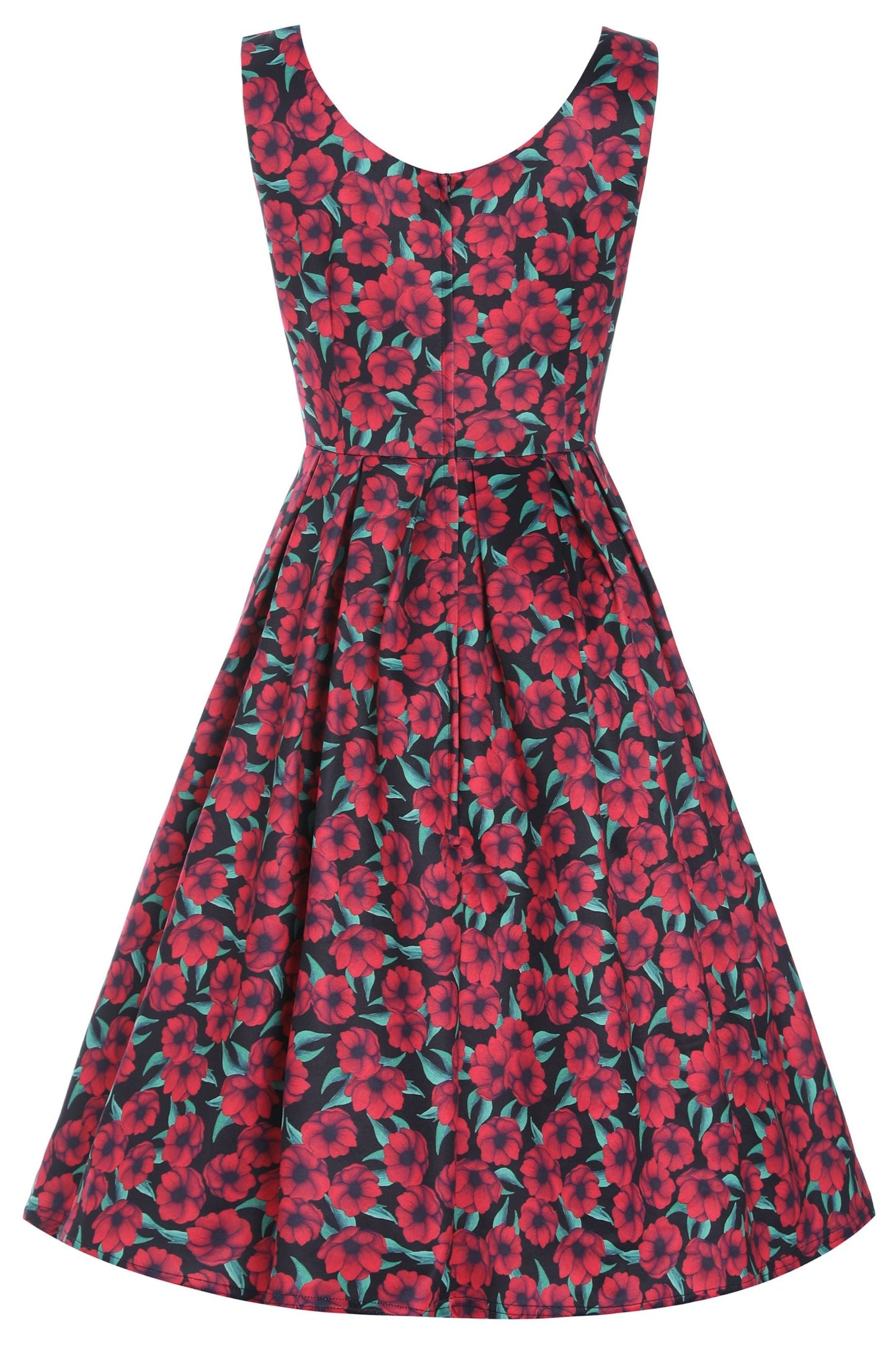 Amanda Red Anemone Swing Dress