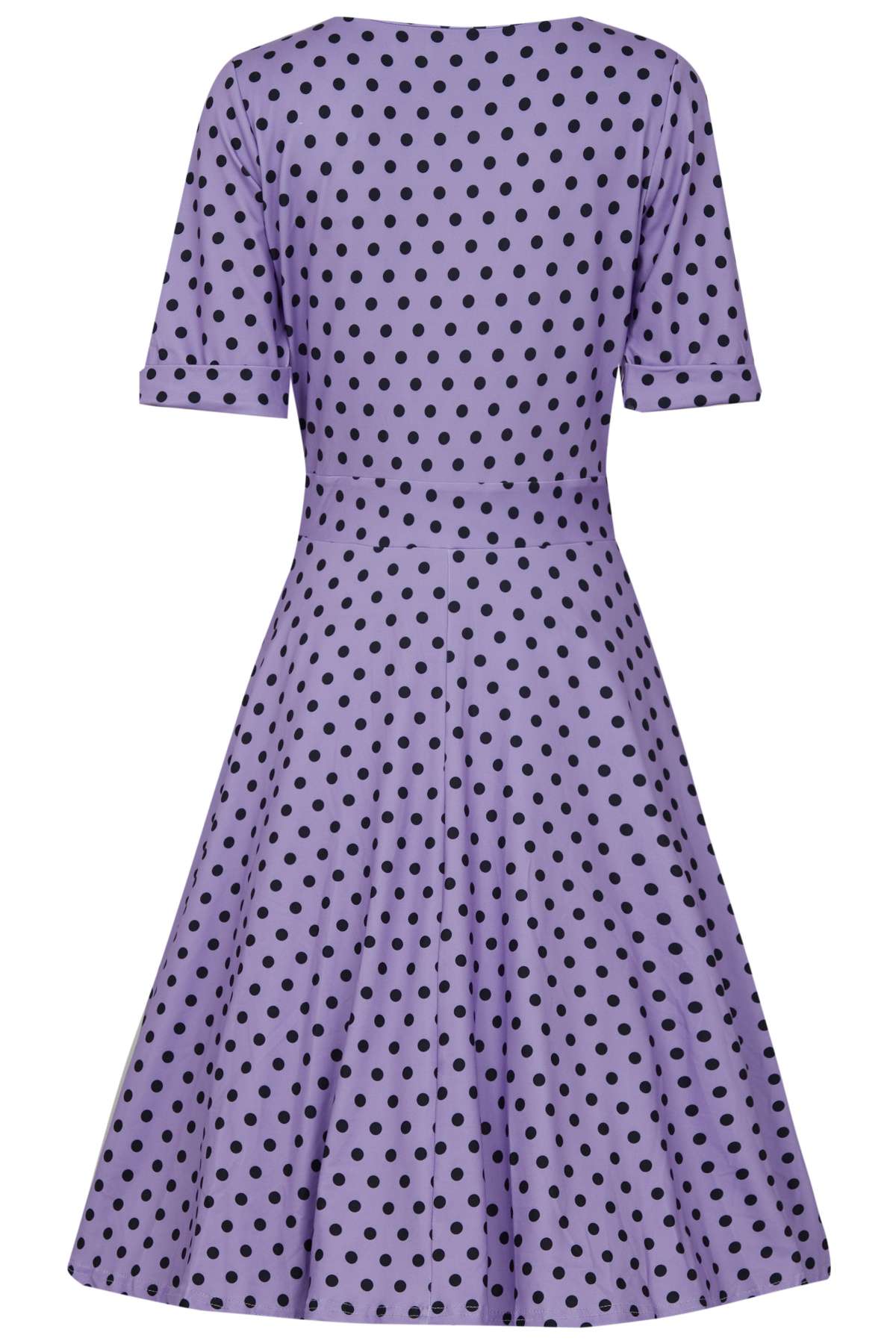 Matilda Lavender Polka Dot Wrap Dress