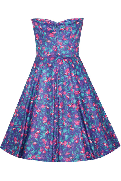 Melissa Pink Flamingo Strapless Dress in Purple