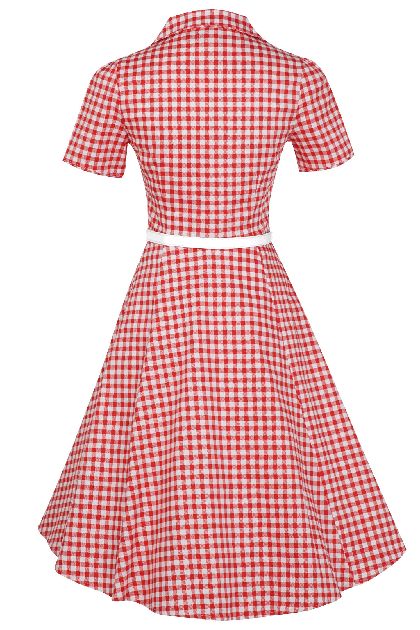 Penelope Rockabilly Red Gingham Shirt Dress