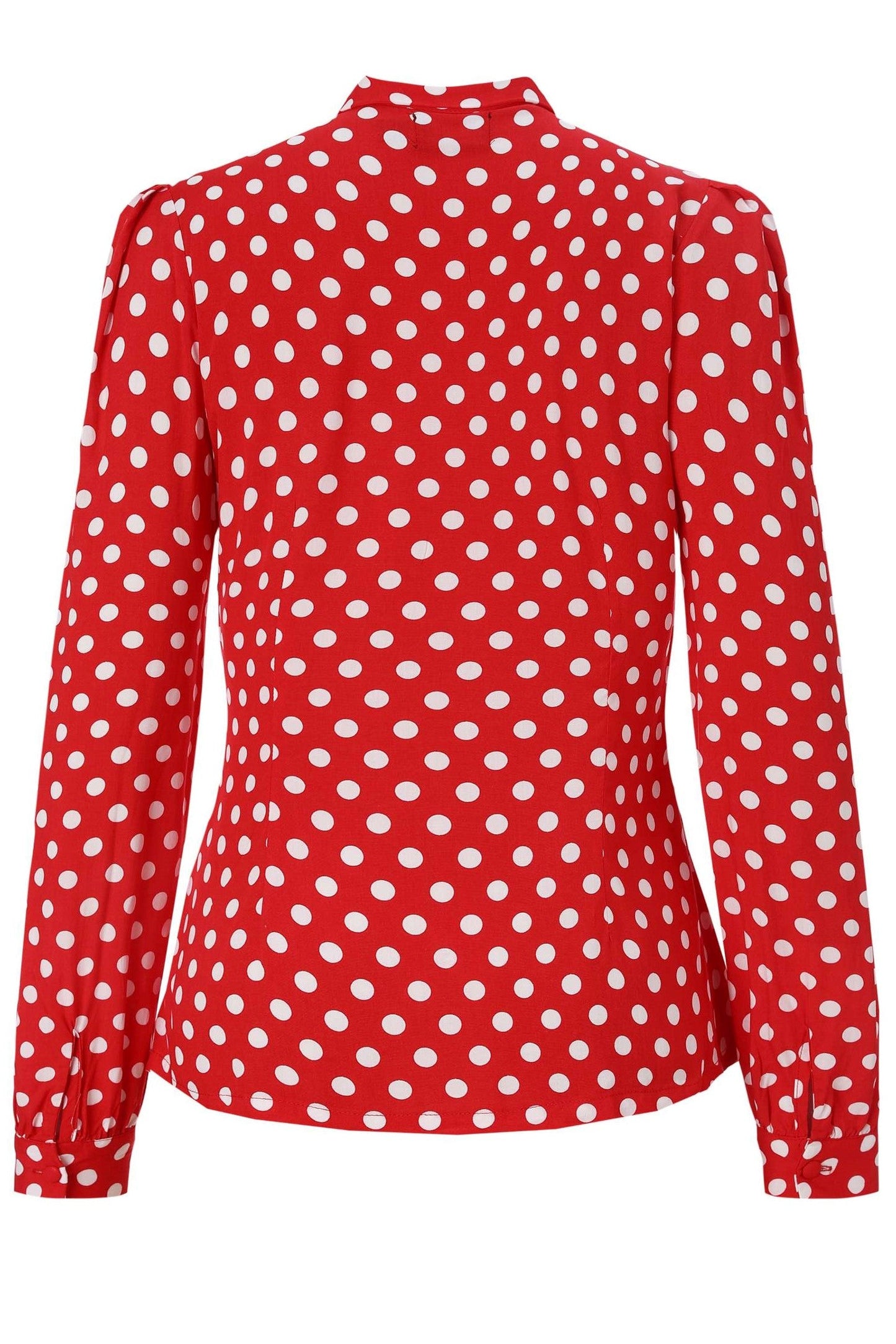 Margaret Retro Red Polka Dot Blouse