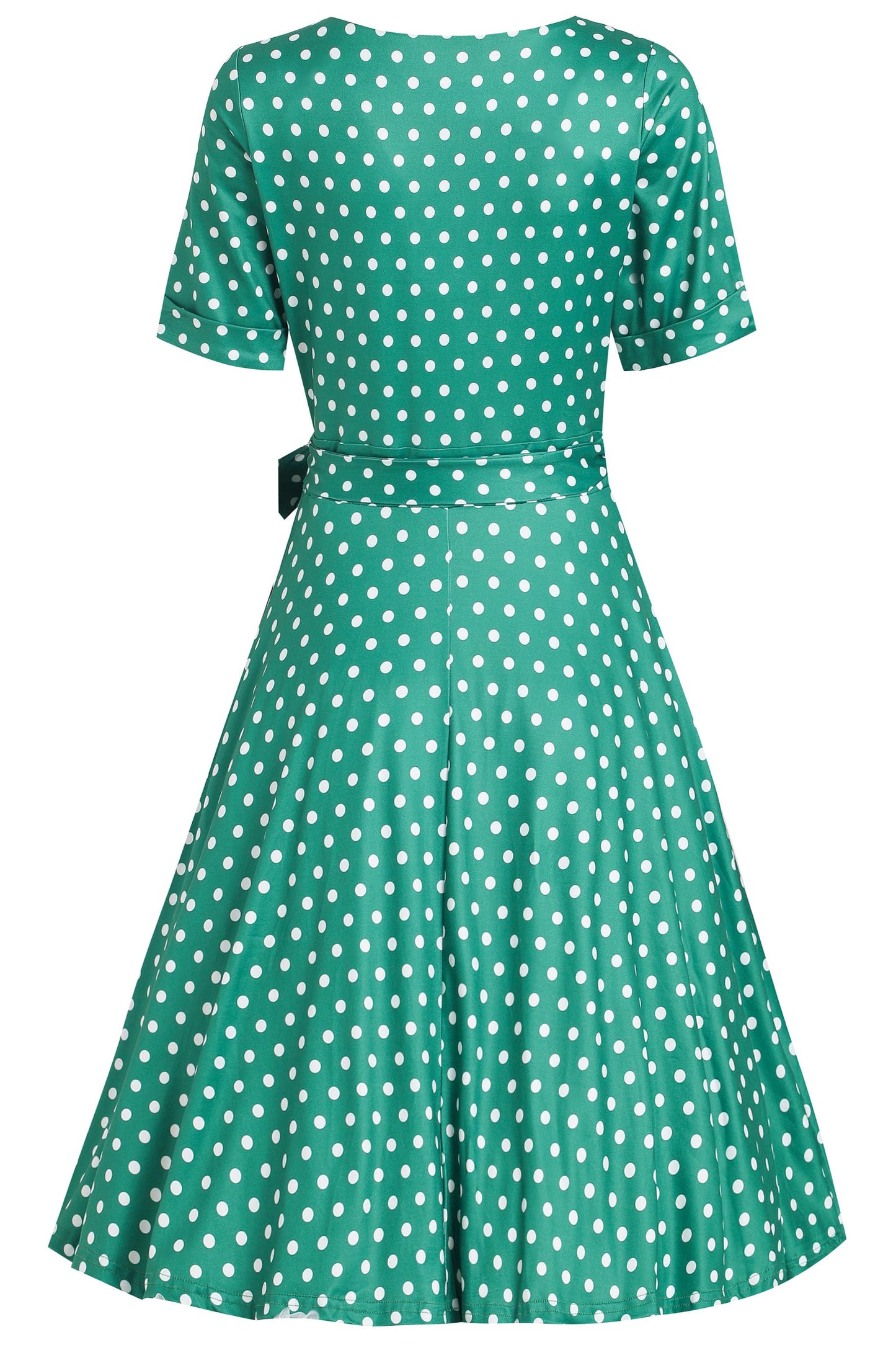 Matilda Green Polka Dot Wrap Dress