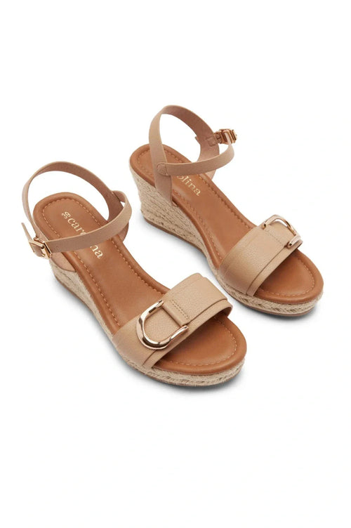 Beverley Woven Wedges Nude