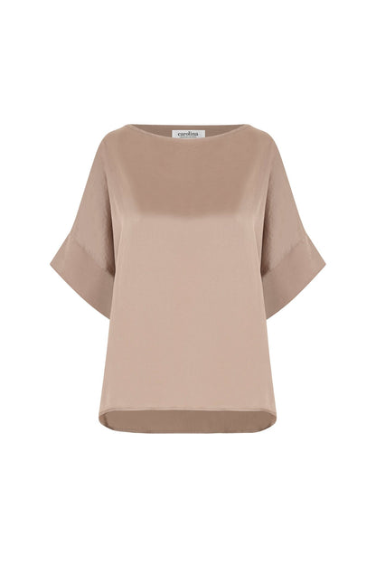 Bianca Short Sleeve Top Almond