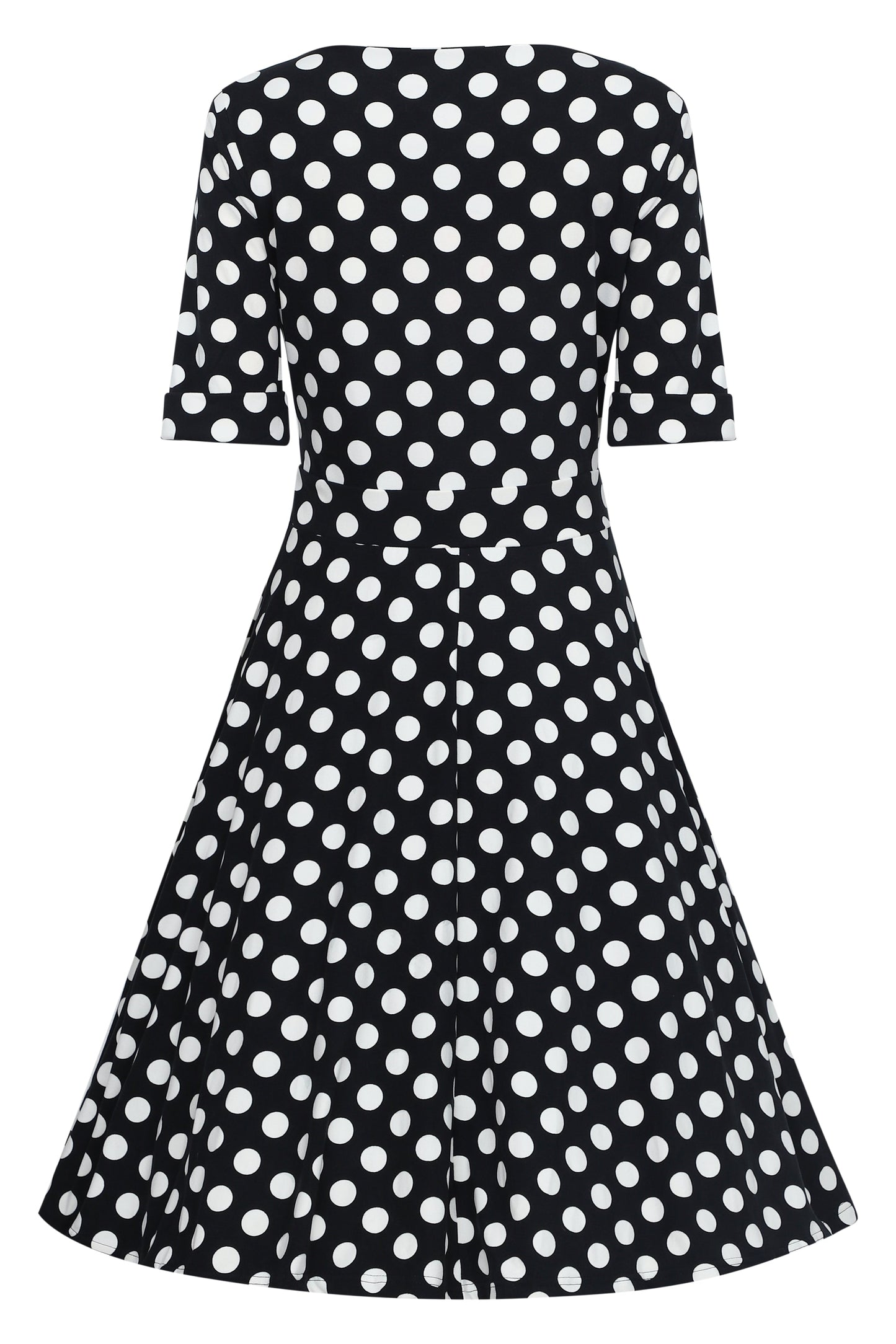 Matilda Black & White Polka Knit Wrap Dress