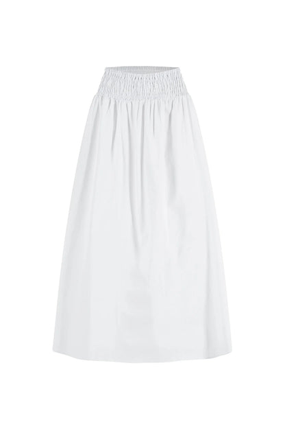 Brooke Midi A-Line Skirt White - Pre Order