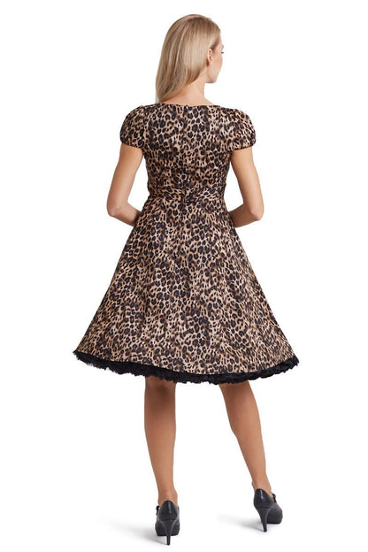 Claudia Brown Leopard Print Swing Dress