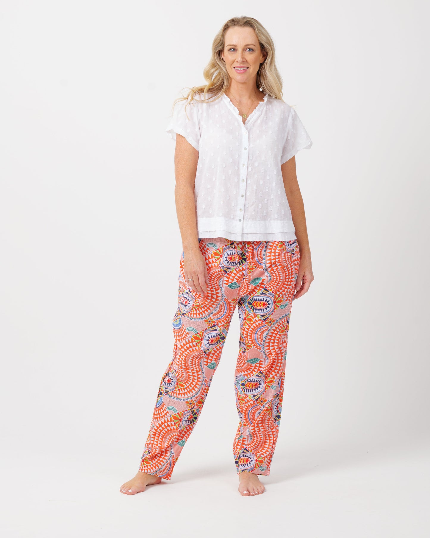 Chilli Pants in Orange Geo