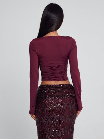 Camhilla Top Burgundy