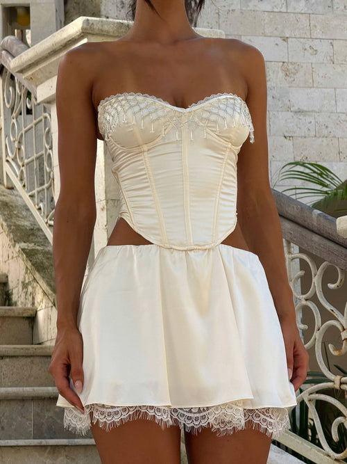 CATHIA MINI DRESS IVORY
