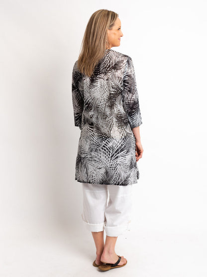 Long Top in Black Fern