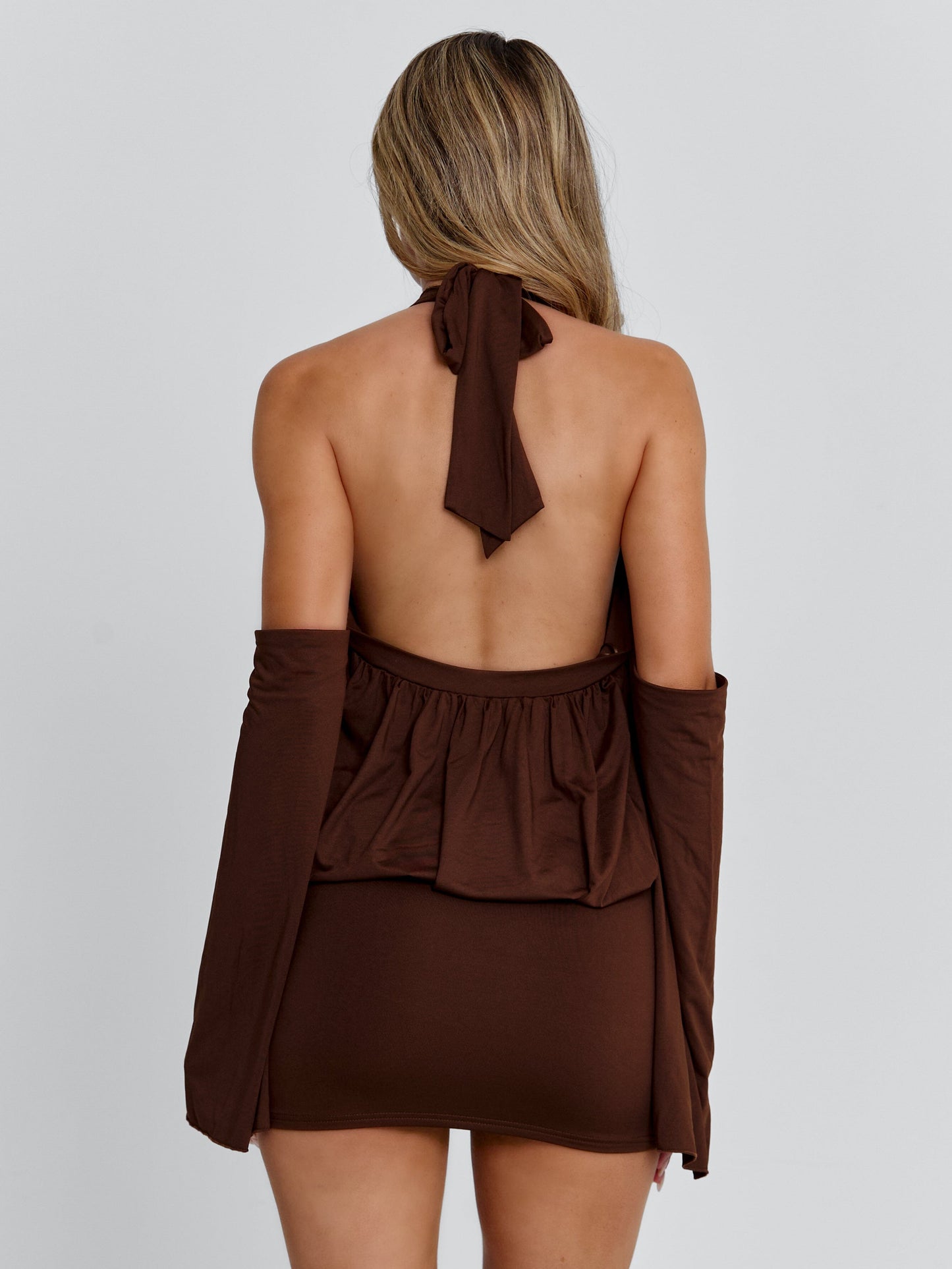 CELINA MINI DRESS CHOCOLATE