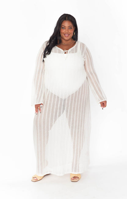 Vacay Coverup ~ White Crochet