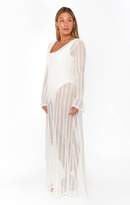 Vacay Coverup ~ White Crochet
