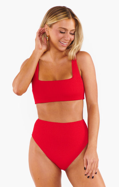 Hot Tub Top ~ Hot Tamale Red Scrunch