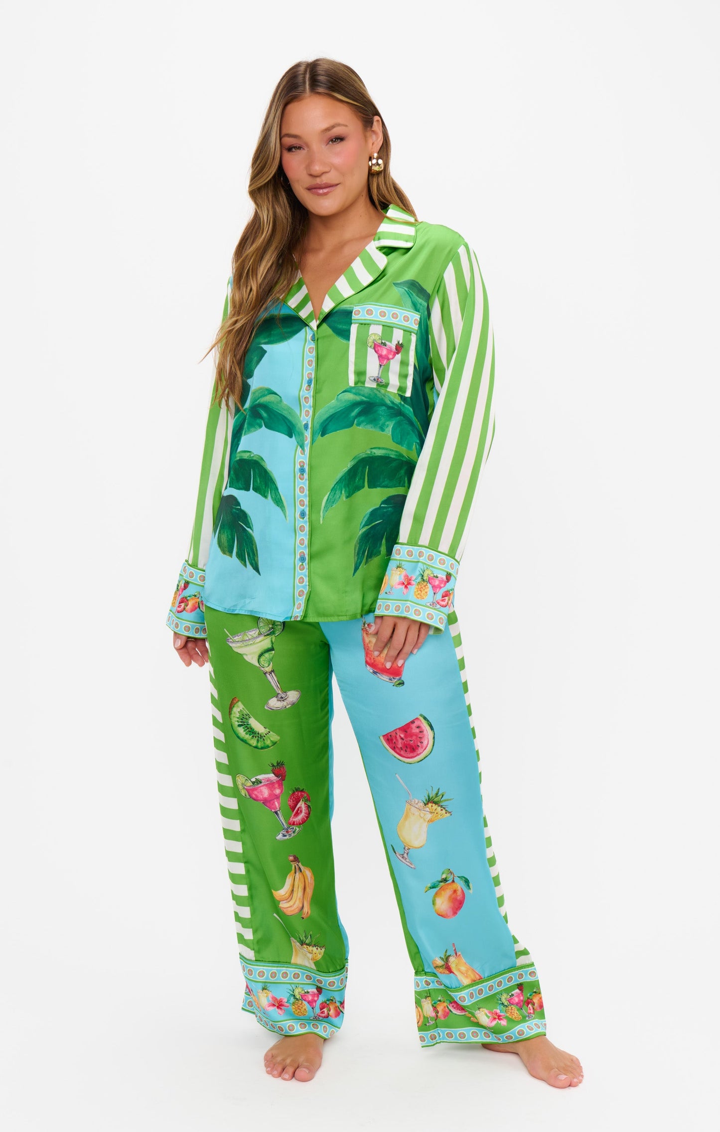 Classic PJ Set ~ Pina Colada Party Silky