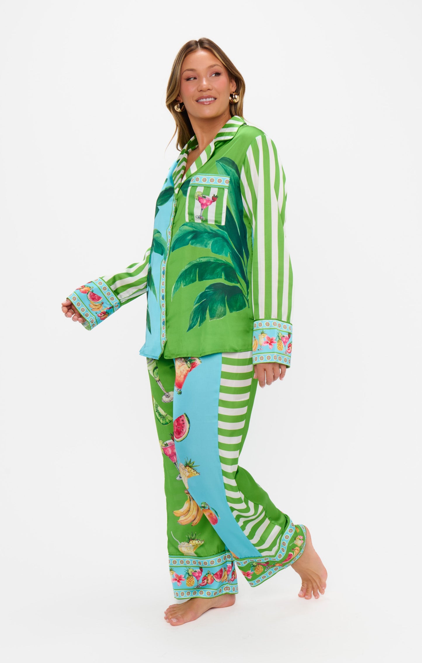 Classic PJ Set ~ Pina Colada Party Silky