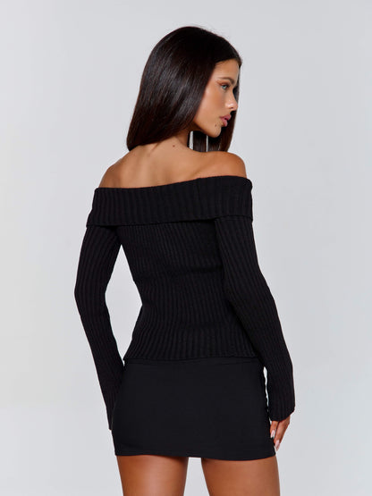 Colby Long Sleeve Top Black
