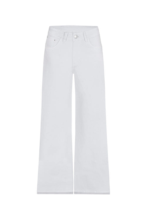 Cammy High Rise Wide Leg White Jeans