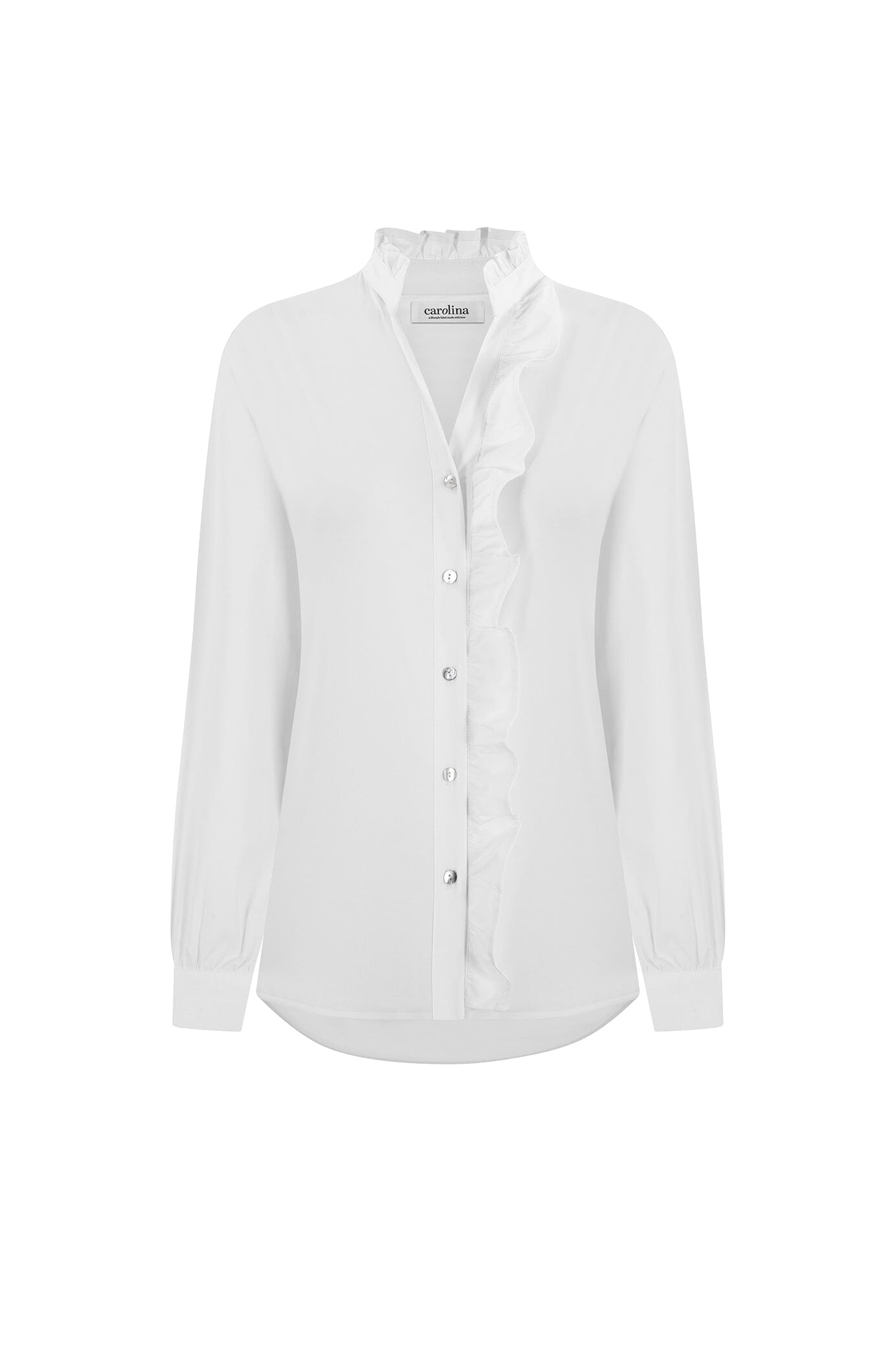 Cayla Long Sleeve Top White