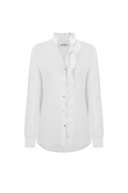 Cayla Long Sleeve Top White