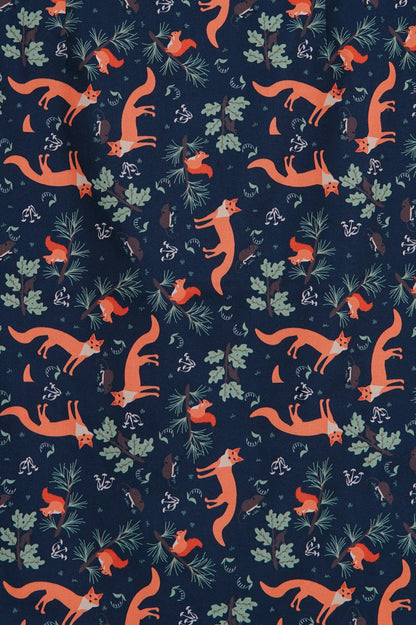 Falda Chic Black Pencil Skirt In Fox Print