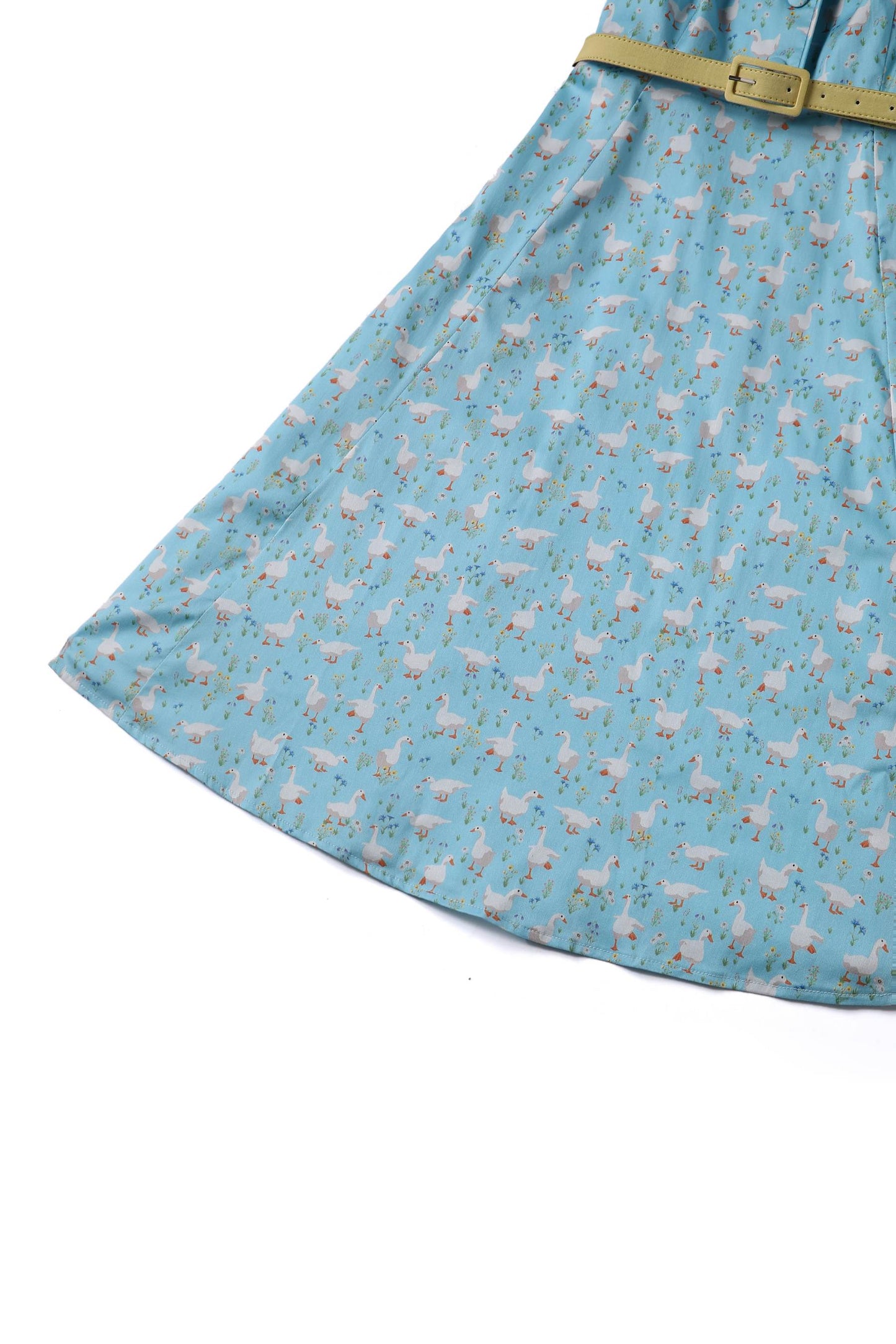 Penelope Duck Farm Shirt Dress In Light Blue
