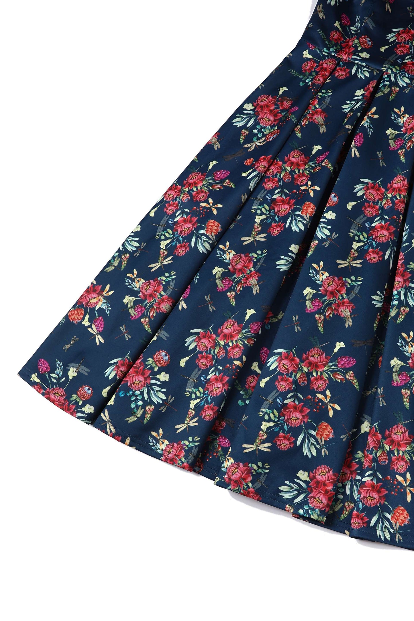 Lily Floral Dragonfly Off Shoulder Dress