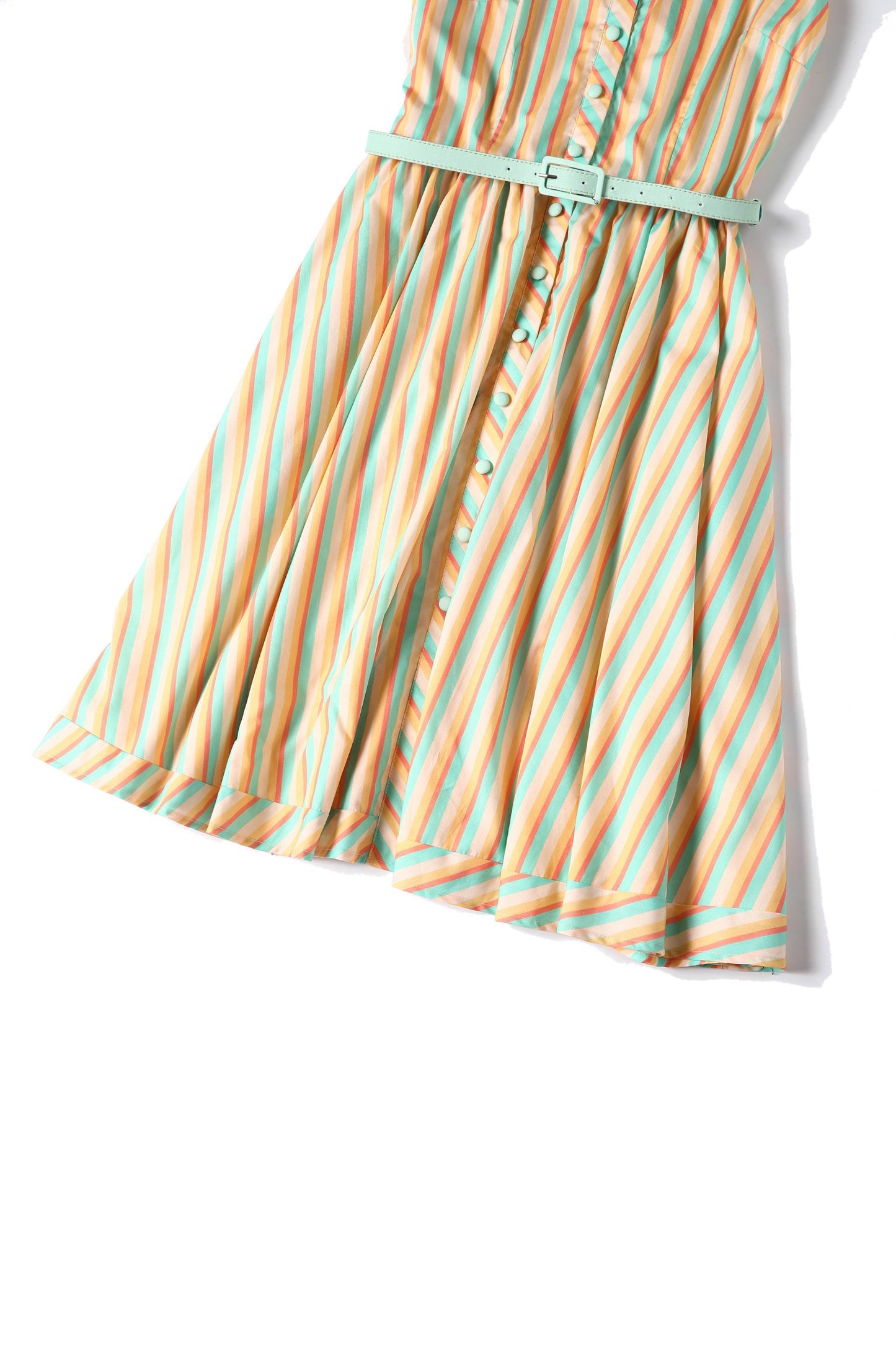 Maverick Yellow Striped Shirt Dress
