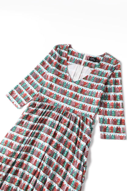 Billie Italian Village Long Sleeved Dress