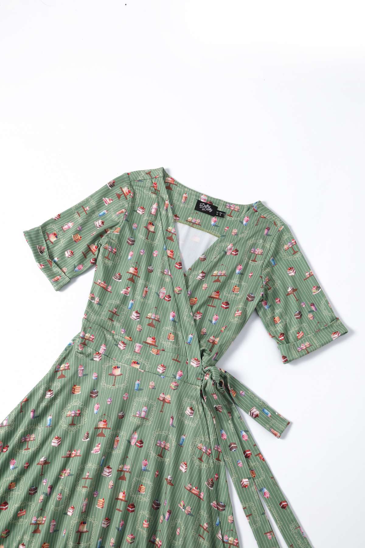 Matilda Green Sweet Tooth Wrap Dress
