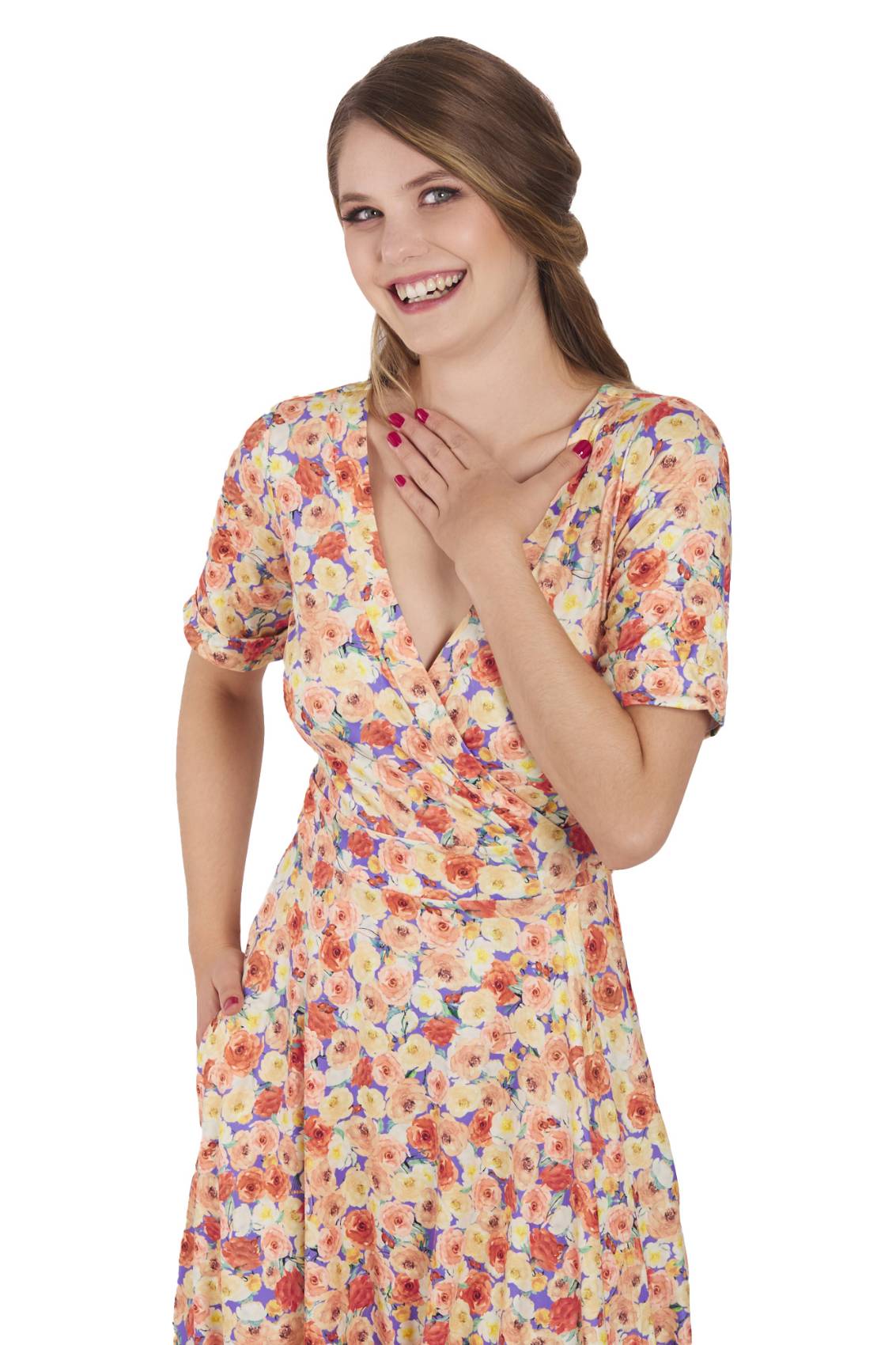 Matilda Summer Floral Wrap Dress